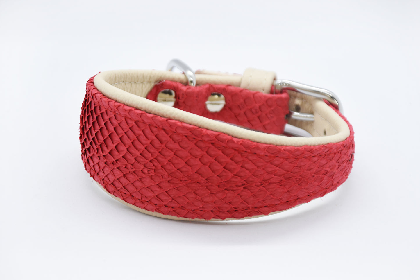 LACHSLEDER Halsband・Einzigartiges Windhundhalsband aus Fischleder