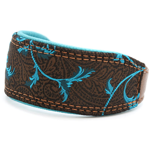 Halsband PIANTA ❀ Gepolstertes Windhundhalsband aus Leder