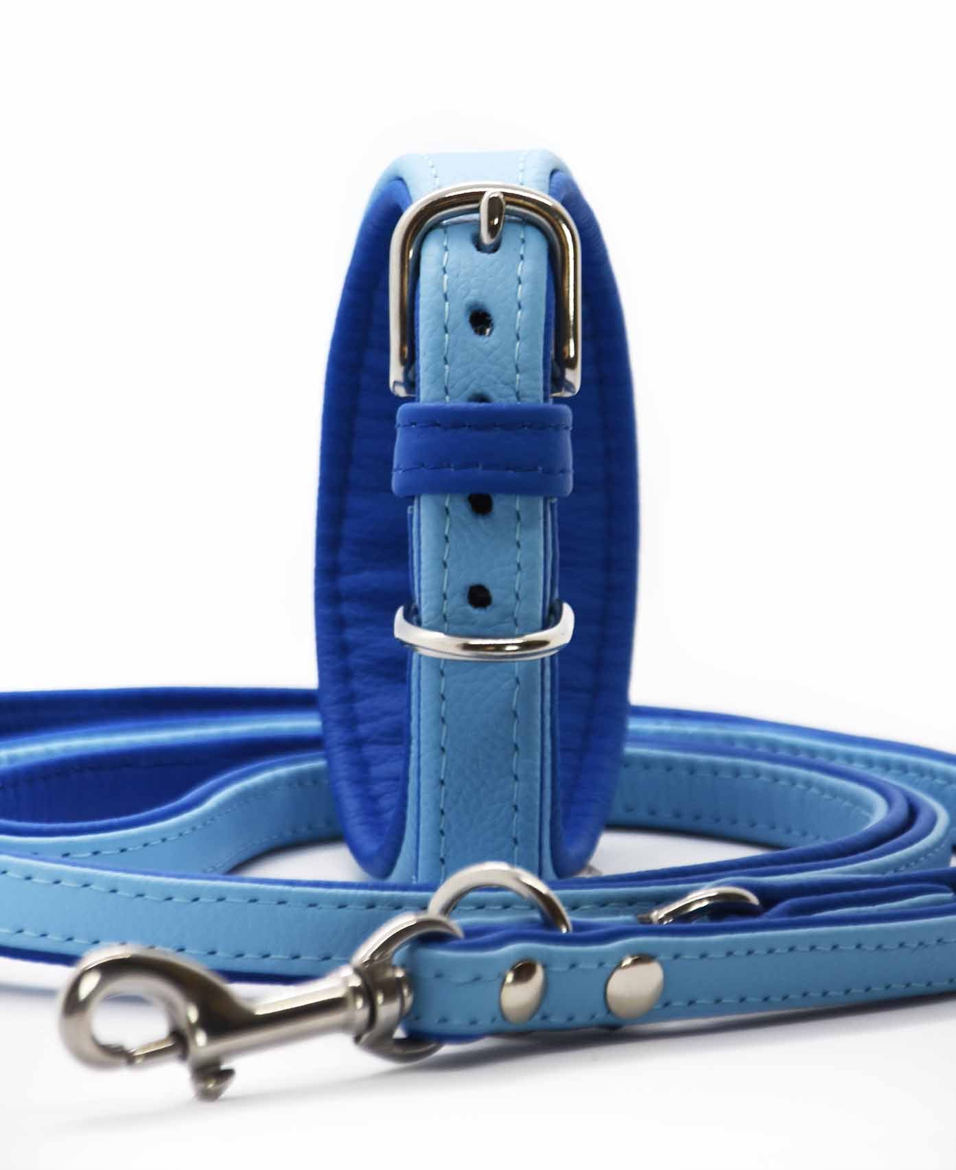 Detailaufnahme: Konfigurierbares Windhundhalsband aus Bioleder mit rostfreiem Edelstahlbeschlag