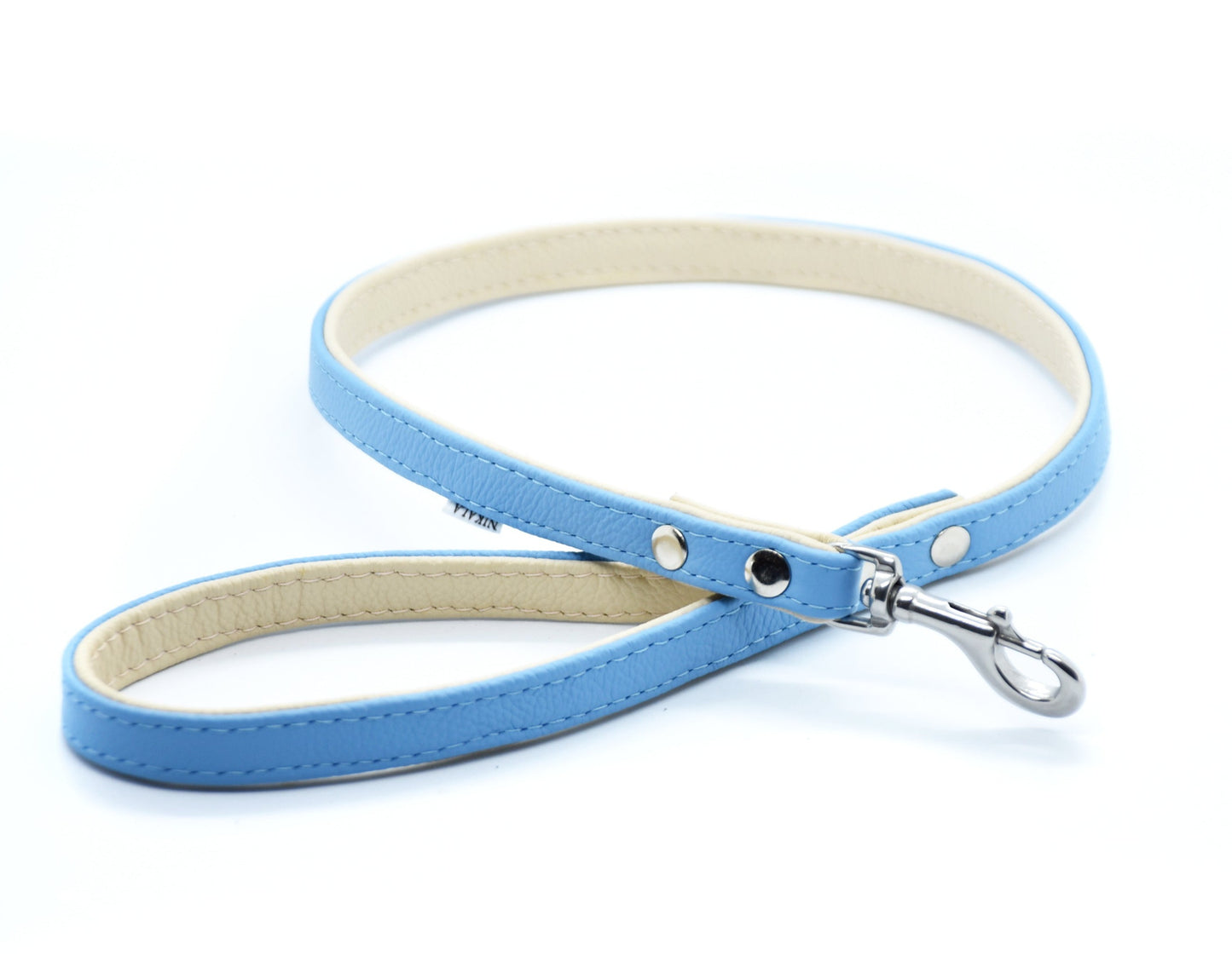 CITY LEINE BICOLOR・Elegante Kurzleine aus butterweichem Nappaleder