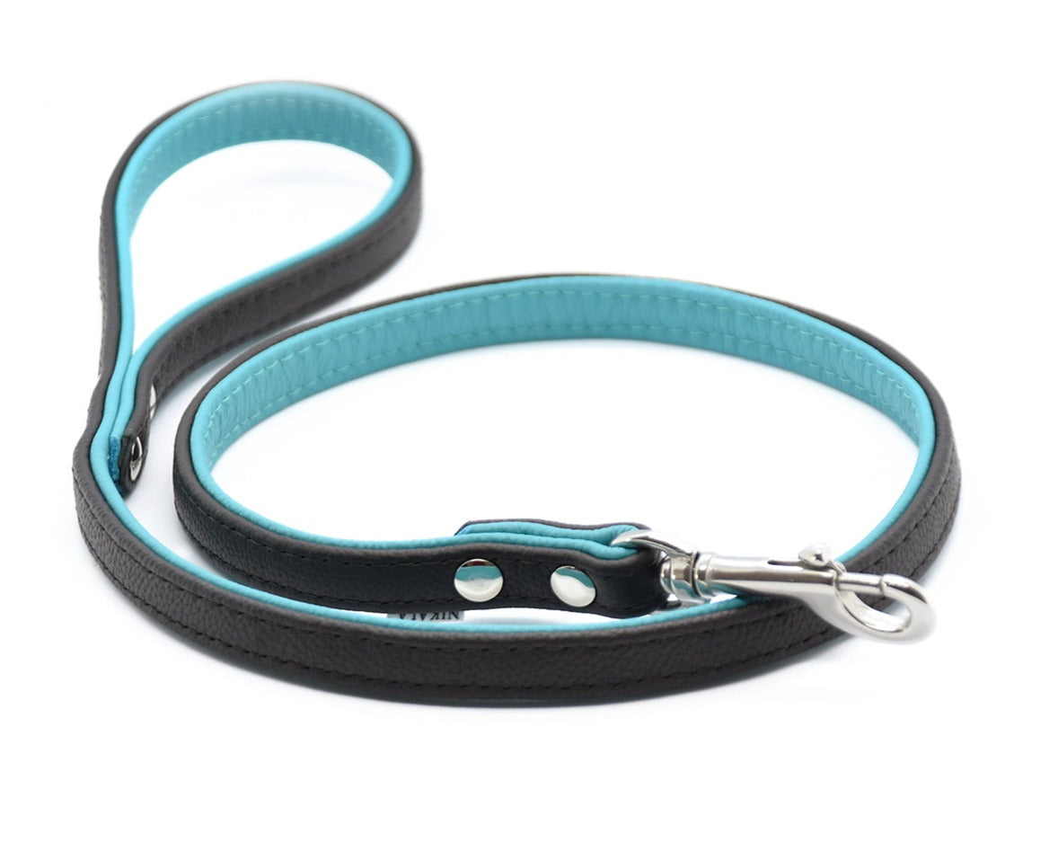 CITY LEINE BICOLOR・Elegante Kurzleine aus butterweichem Nappaleder