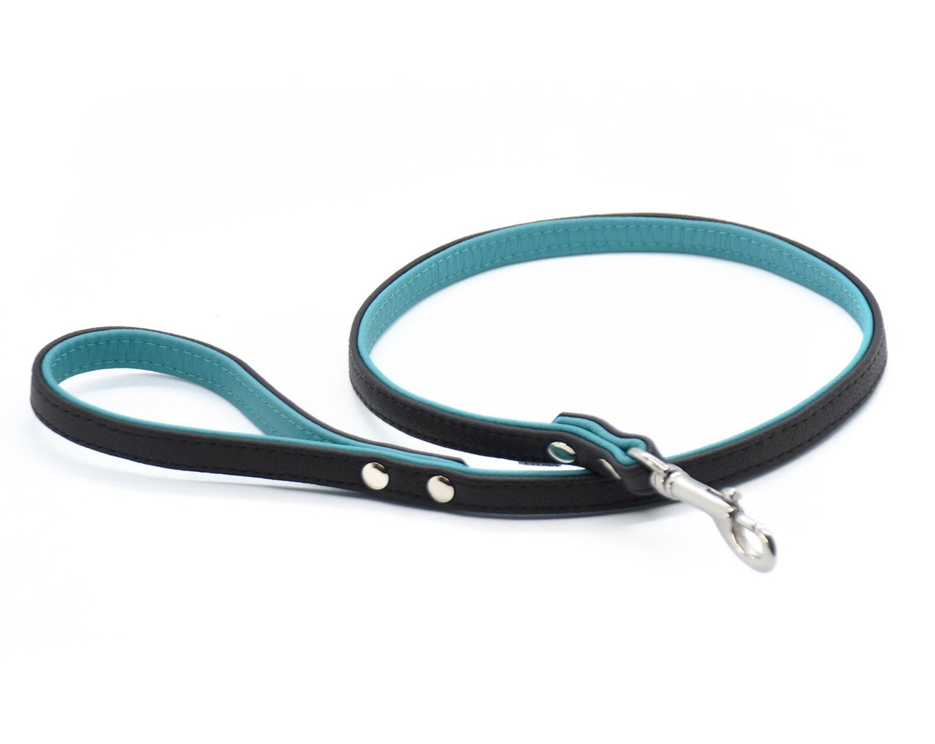 CITY LEINE BICOLOR・Elegante Kurzleine aus butterweichem Nappaleder