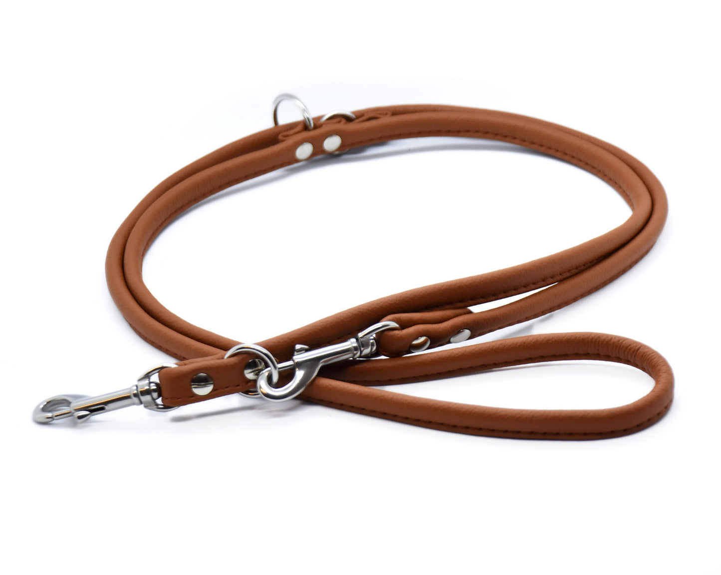 RUNDLEDERLEINE- rundgenähte, verstellbare Führleine aus butterweichem Nappaleder