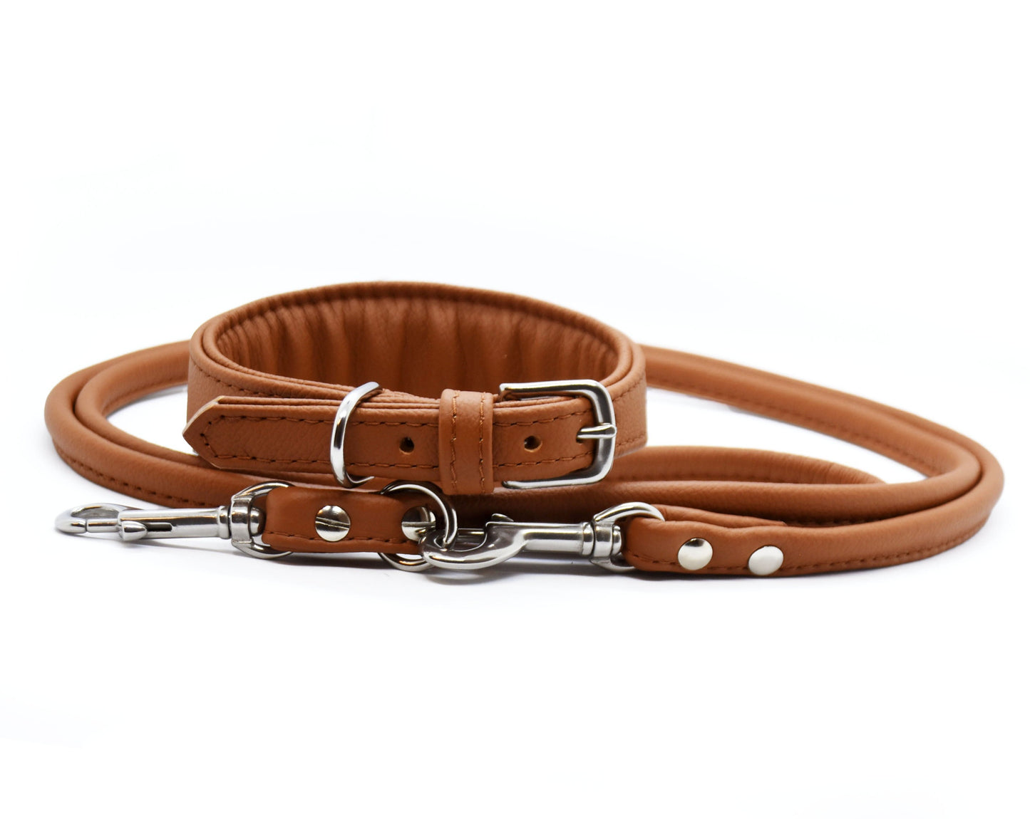 RUNDLEDERLEINE- rundgenähte, verstellbare Führleine aus butterweichem Nappaleder