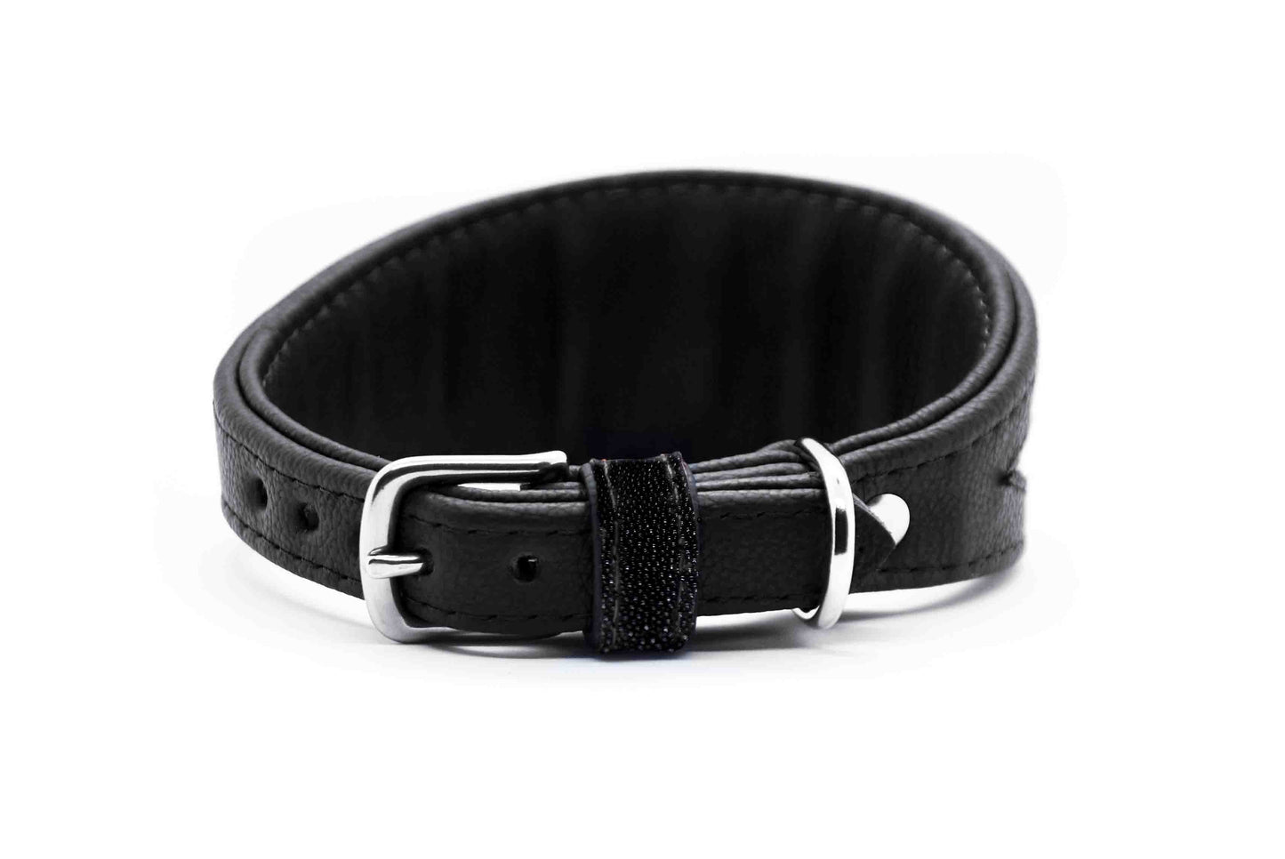 ROCHENLEDER Halsband・Rautenschliff・Exklusives Windhundhalsband aus Rochenleder