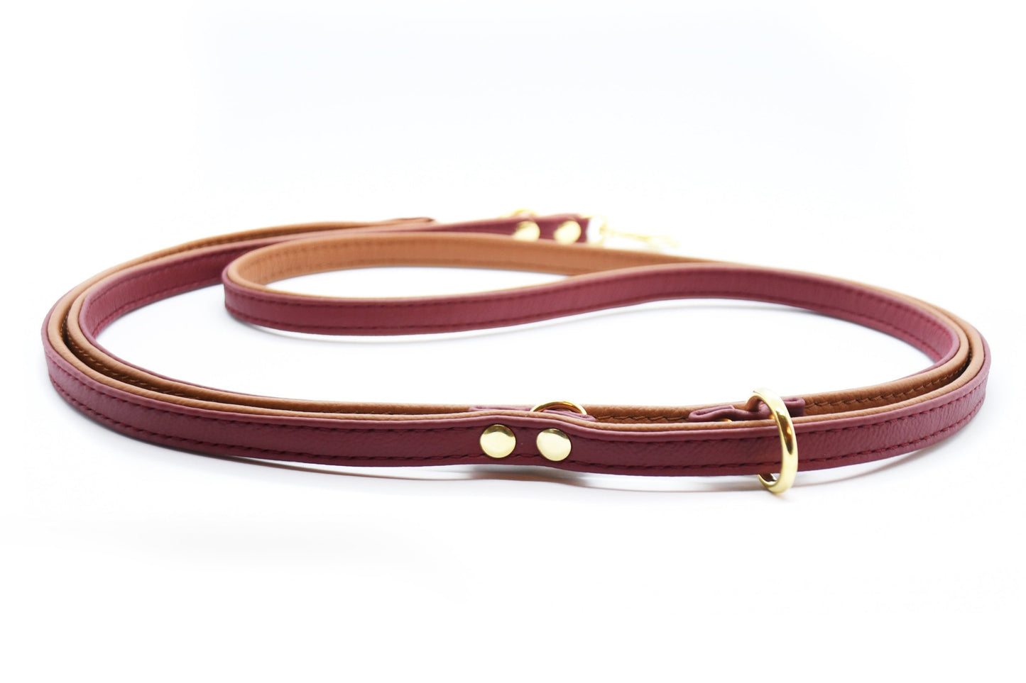 Premium FÜHRLEINE BICOLOR – Handgenähte Führleine aus butterweichem Nappaleder in zwei Farben