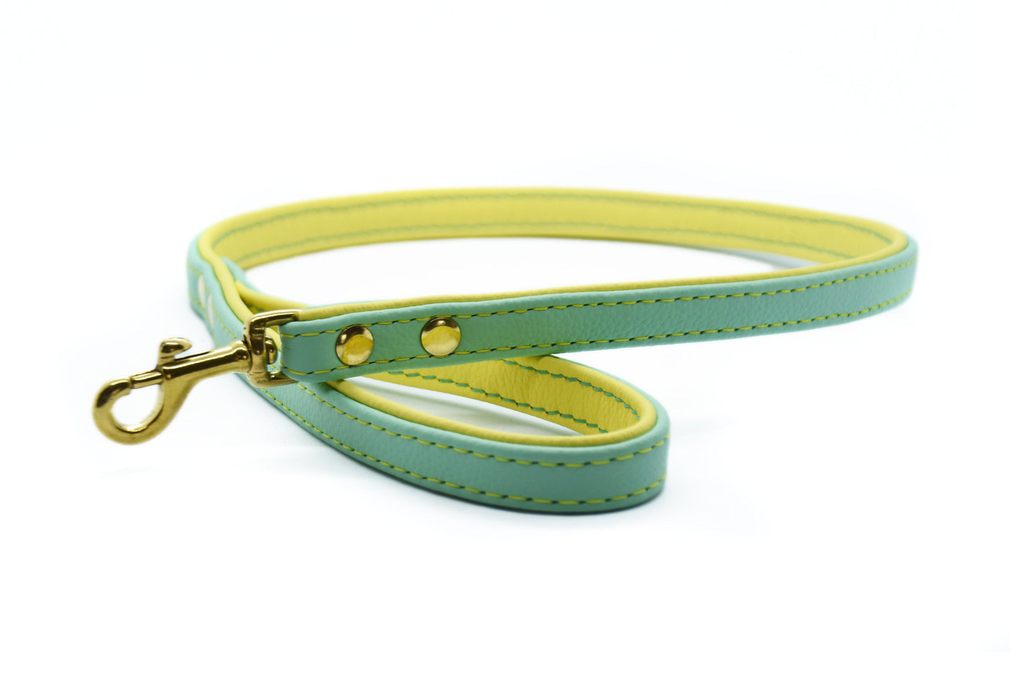 CITY LEINE BICOLOR・Elegante Kurzleine aus butterweichem Nappaleder