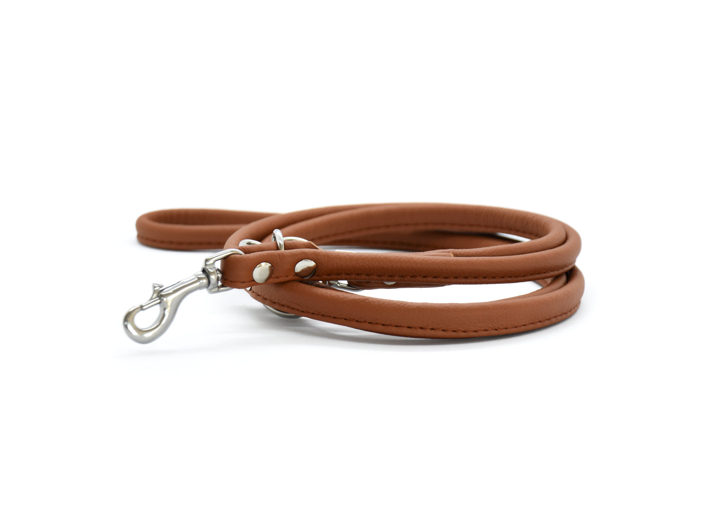 Set Windhund BASIC • Breites Lederhalsband und Rundlederleine