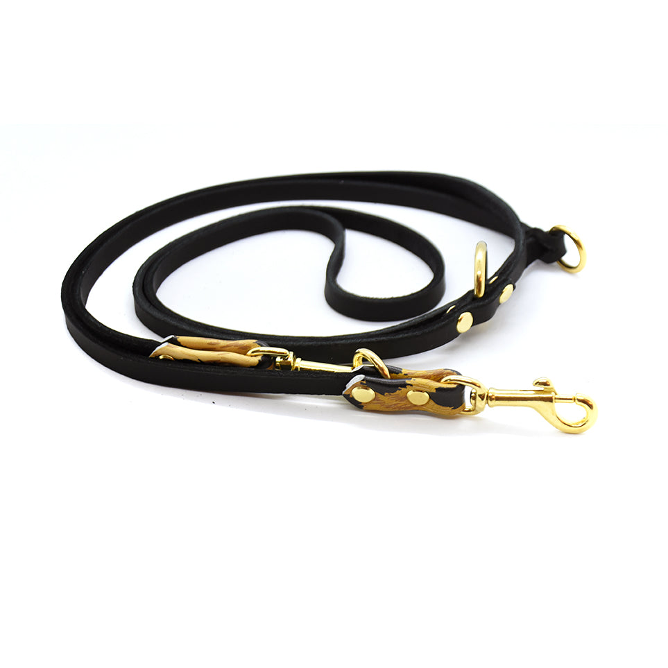 Robustes Fettleder Windhundhalsband und Leine mit stylischem Leomuster im Set