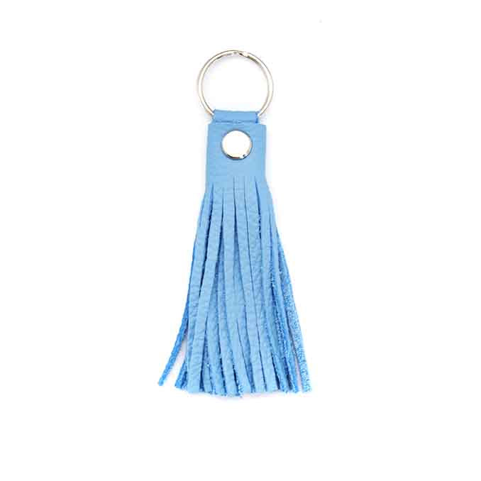 Quaste aus Leder in verschiedenen Farben, ideal als Halsbandanhänger oder stilvoller Schlüsselanhänger