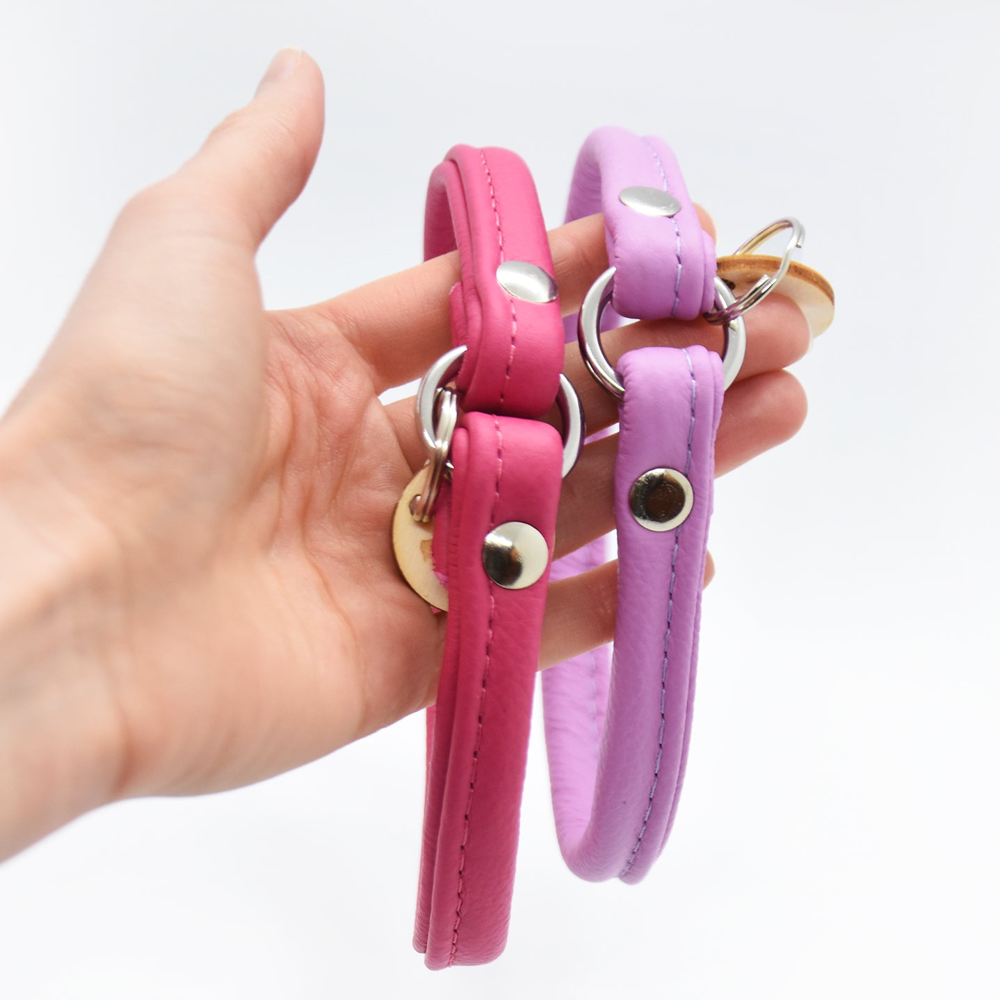 Markenhalsband Lederhalsband für Windhund aus Bio-Nappaleder, handgefertigt