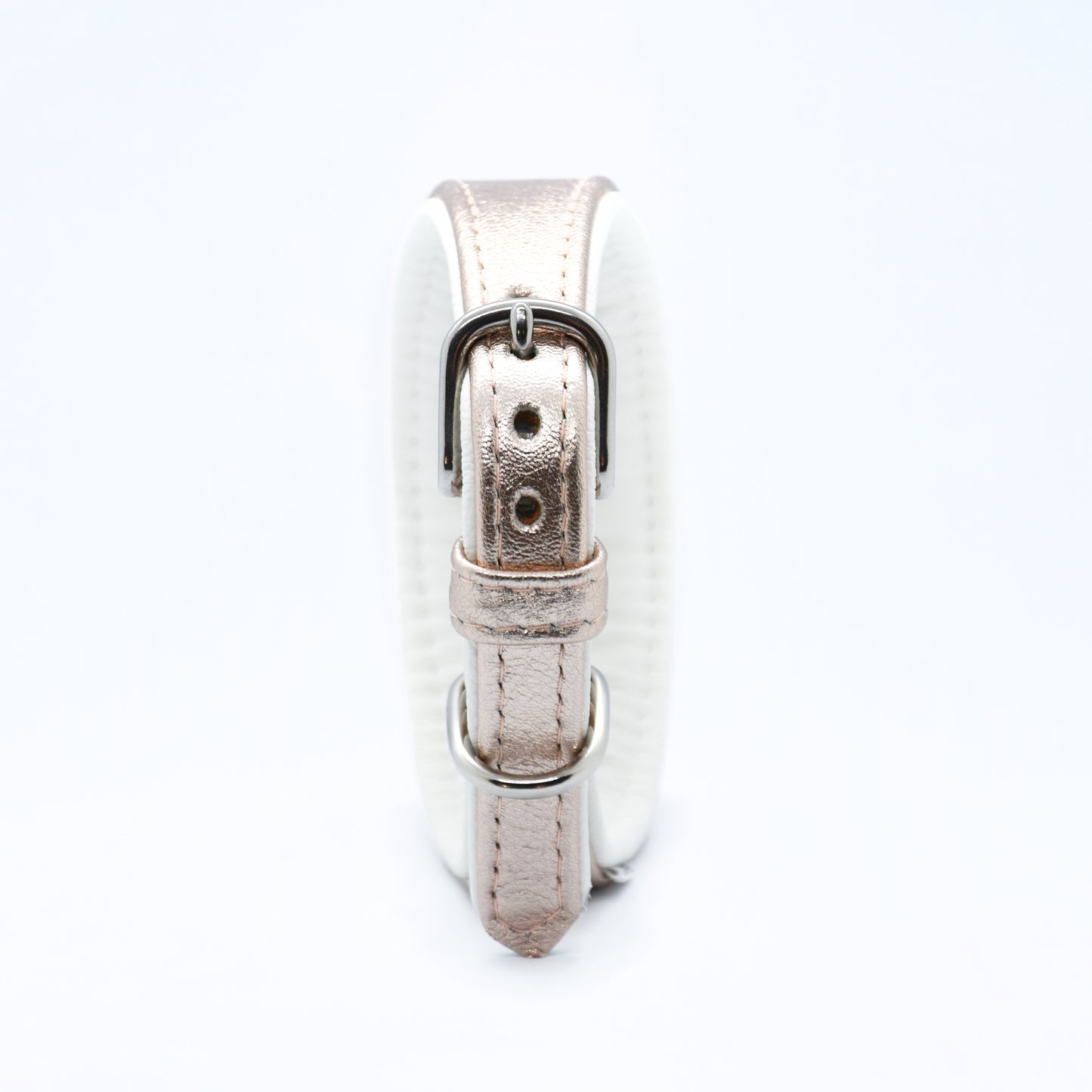 ROSÈ・Exklusives Metallic Ziegenleder Hundehalsband