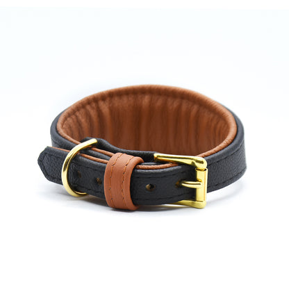 Bioleder-Hundehalsband mit individueller Farbwahl