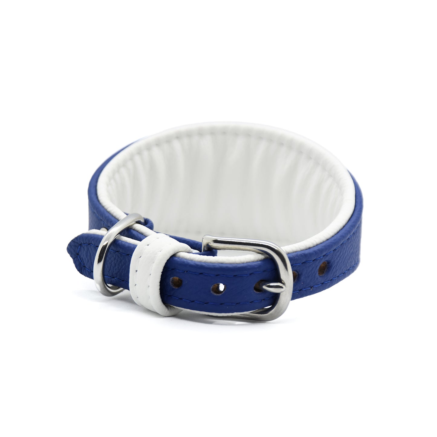 #2 SAKURA Windhundhalsband royalblau weiß 26-30cm