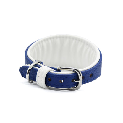#2 SAKURA Windhundhalsband royalblau weiß 26-30cm