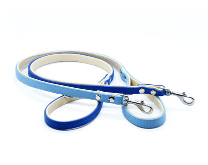 CITY LEINE BICOLOR・Elegante Kurzleine aus butterweichem Nappaleder