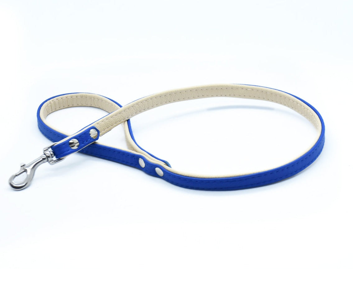 CITY LEINE BICOLOR・Elegante Kurzleine aus butterweichem Nappaleder