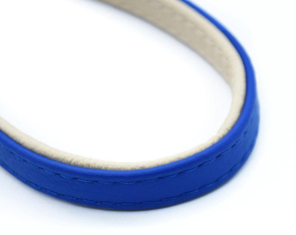 CITY LEINE BICOLOR・Elegante Kurzleine aus butterweichem Nappaleder