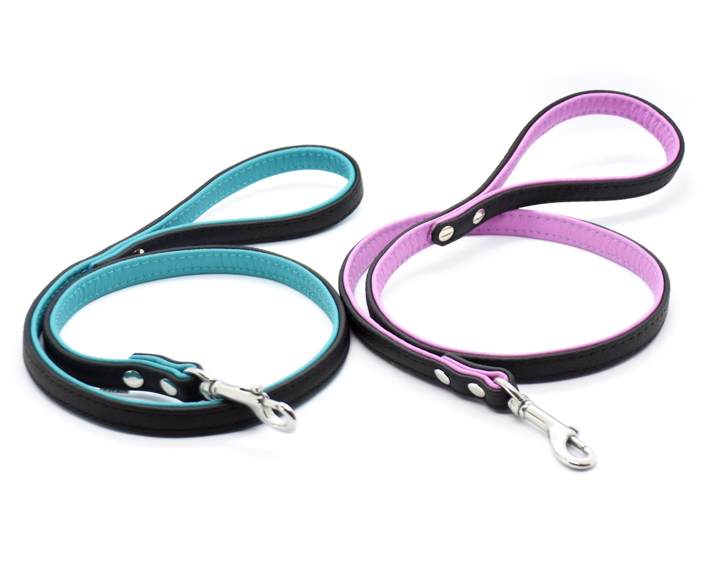 CITY LEINE BICOLOR・Elegante Kurzleine aus butterweichem Nappaleder