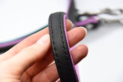 CITY LEINE BICOLOR・Elegante Kurzleine aus butterweichem Nappaleder