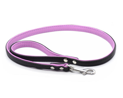 CITY LEINE BICOLOR・Elegante Kurzleine aus butterweichem Nappaleder