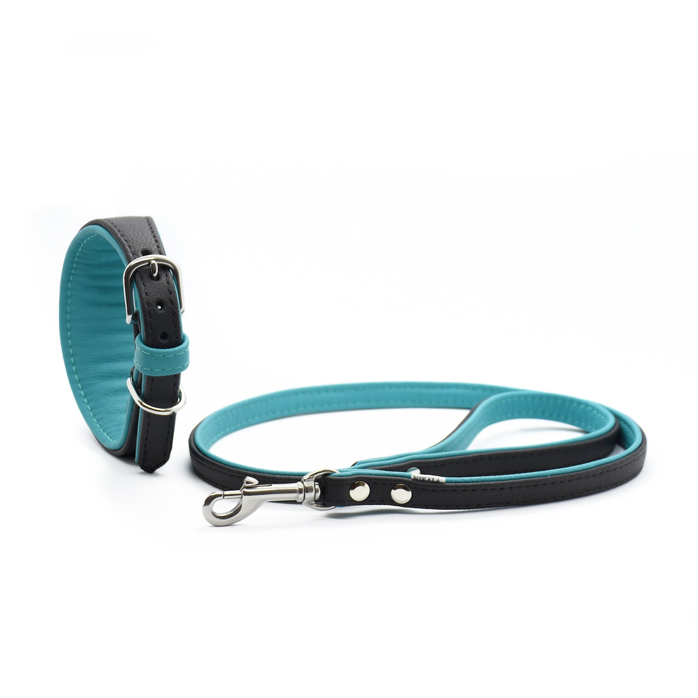 CITY LEINE BICOLOR・Elegante Kurzleine aus butterweichem Nappaleder