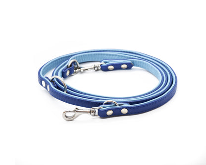 Premium FÜHRLEINE BICOLOR – Handgenähte Führleine aus butterweichem Nappaleder in zwei Farben