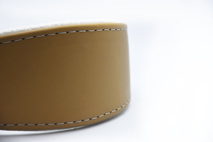 KAMELLEDER Hundehalsband- Gepolstertes Windhundhalsband aus robustem Kamelleder