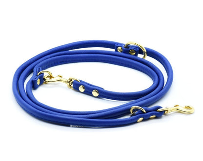 RUNDLEDERLEINE- rundgenähte, verstellbare Führleine aus butterweichem Nappaleder