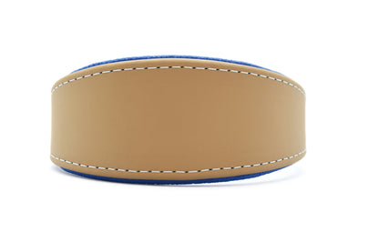 KAMELLEDER Hundehalsband- Gepolstertes Windhundhalsband aus robustem Kamelleder