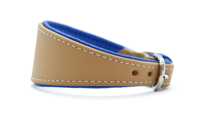 KAMELLEDER Hundehalsband- Gepolstertes Windhundhalsband aus robustem Kamelleder