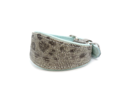 STEINBEIßER Halsband・Einzigartiges Fischleder-Halsband für Windhunde