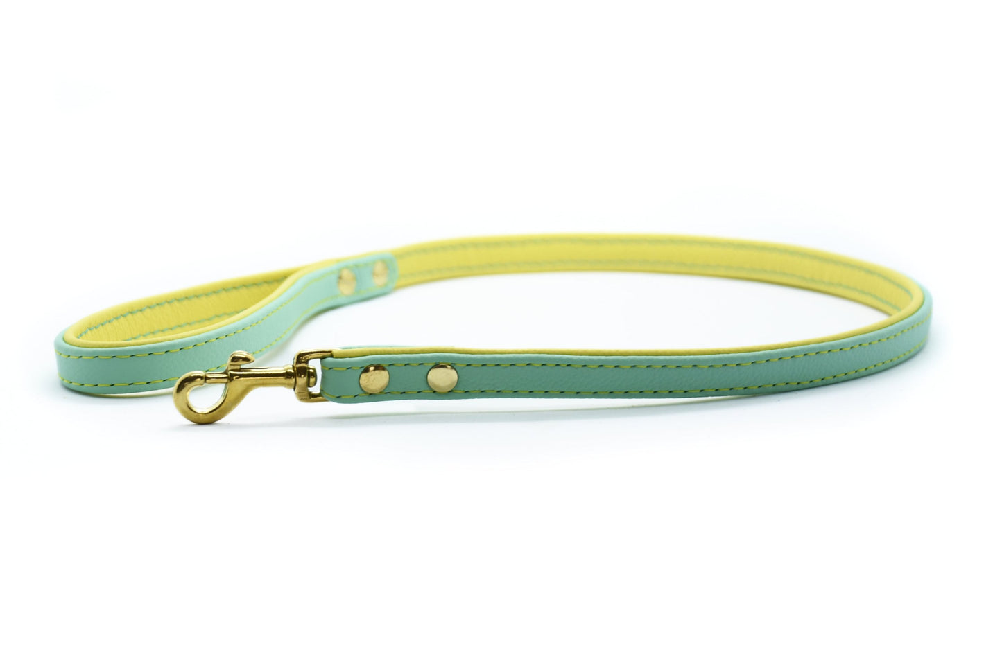 CITY LEINE BICOLOR・Elegante Kurzleine aus butterweichem Nappaleder