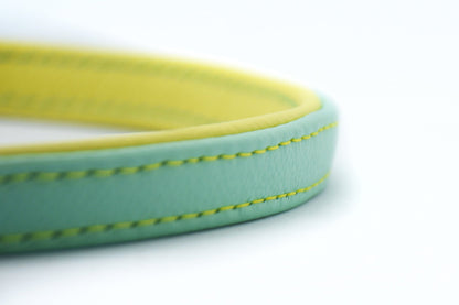 CITY LEINE BICOLOR・Elegante Kurzleine aus butterweichem Nappaleder