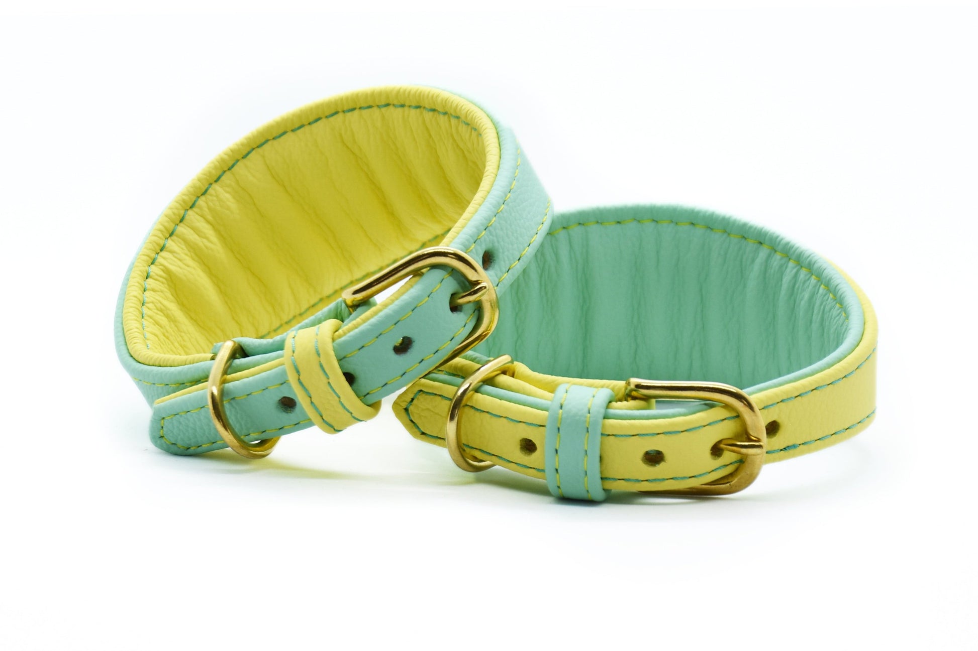 Breites Lederhalsband für Windhunde mit weicher Polsterung