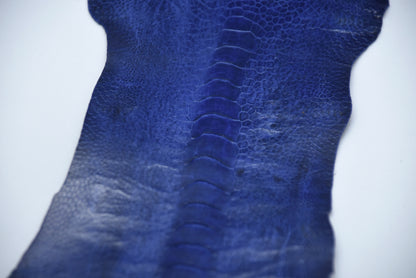 Straußenbeinleder blau