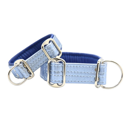 MARTINGAL Windhundhalsband aus Leder | Verstellbarer Zugstopp, gepolstertes Lederhalsband für Windhunde