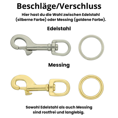 BRAID Fettlederleine | geflochtene, verstellbare Führleine