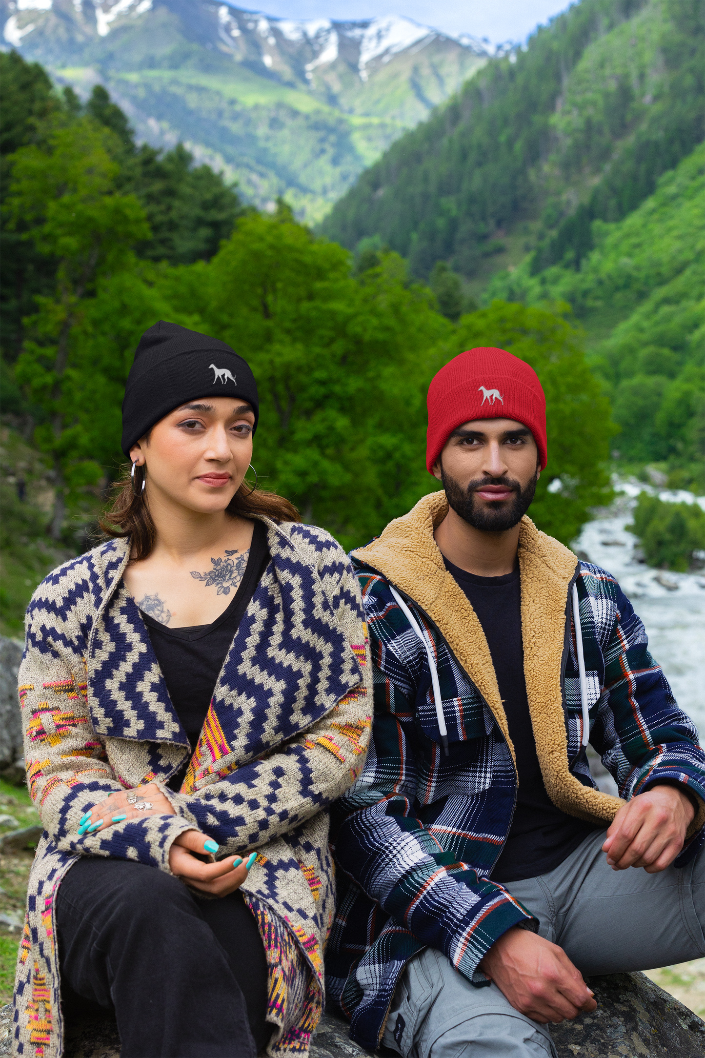 Beanie • Windhundmotiv • Weich und wärmend • Viele Farben