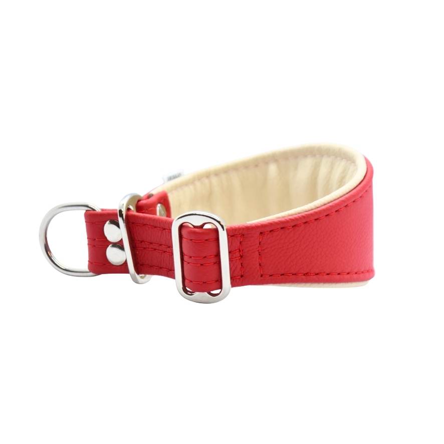 Doppelt gebuggtes Leder Martingalhalsband – handgefertigt von Nikala Design