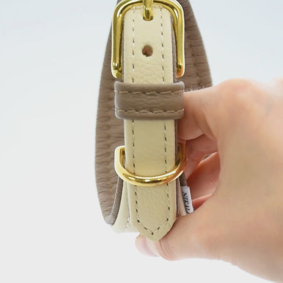 Gepolstertes Designerhalsband für Windhunde in sanften Tönen