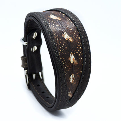 STÖRLEDER Halsband・exklusiv・Einzigartiges Windhundhalsband aus Störleder