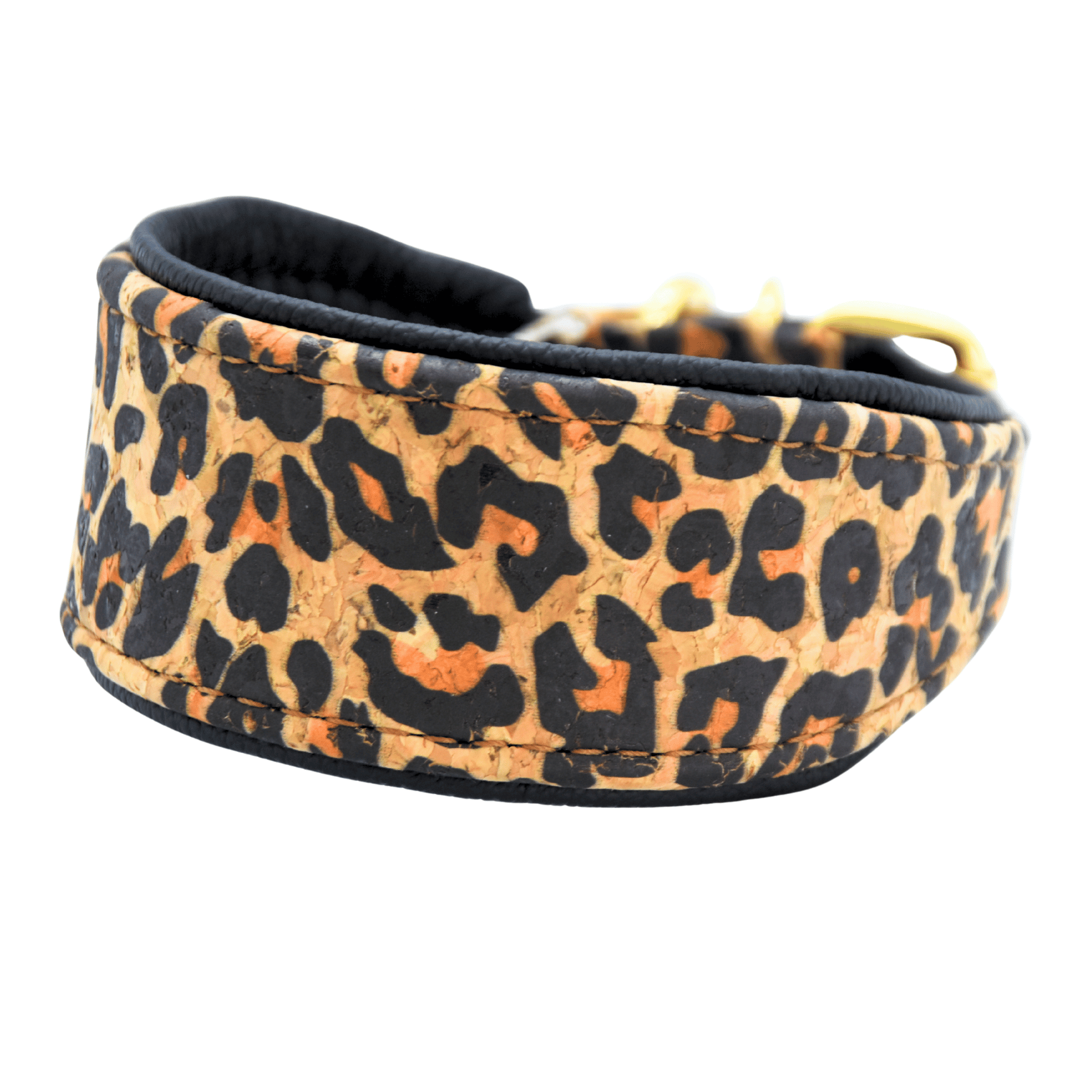 breites Halsband aus Korkleder für Whippet und Greyhound