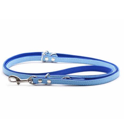 Premium FÜHRLEINE BICOLOR – Handgenähte Führleine aus butterweichem Nappaleder in zwei Farben