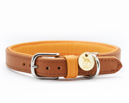 BASIC Hundehalsband schmal・Bio-Nappaleder・Maßgefertigtes Hundehalsband