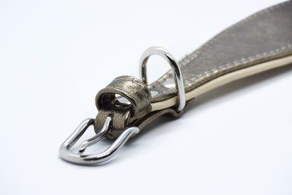 FUCILE・Exklusives Metallic Ziegenleder Halsband