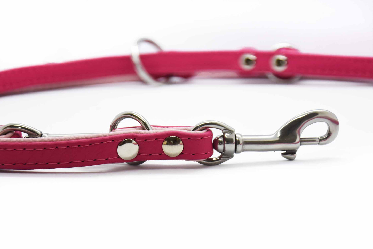 Premium FÜHRLEINE BICOLOR – Handgenähte Führleine aus butterweichem Nappaleder in zwei Farben