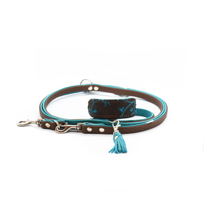 Halsband PIANTA ❀ Gepolstertes Windhundhalsband aus Leder