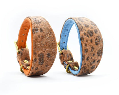 STEINBEIßER Halsband・Einzigartiges Fischleder-Halsband für Windhunde